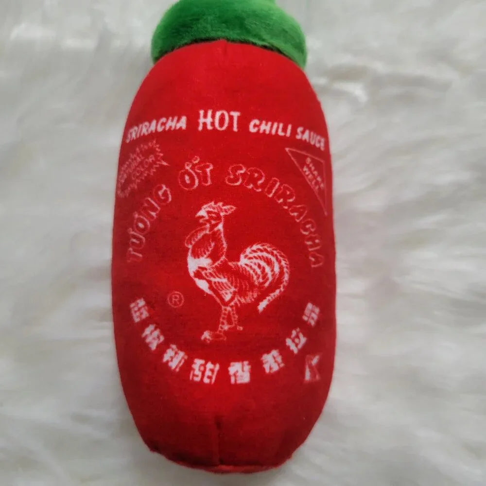Sriracha Bottle Plush Keychain